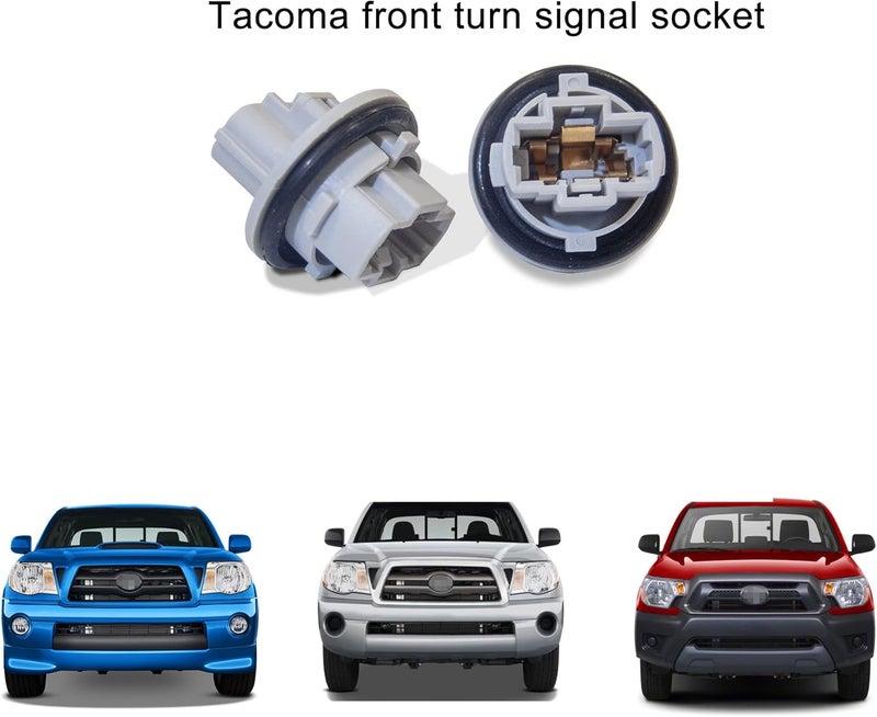 Autoacc Front Turn Signal Light Bulb Plug Socket Compatible with Toyota 2005-2021 Tundra, 2005-2016 Tacoma, 2008-2018 Sequoia, 2003-2006 4Runner, 2009-2017 Venza (Pack of 2) - Image 4